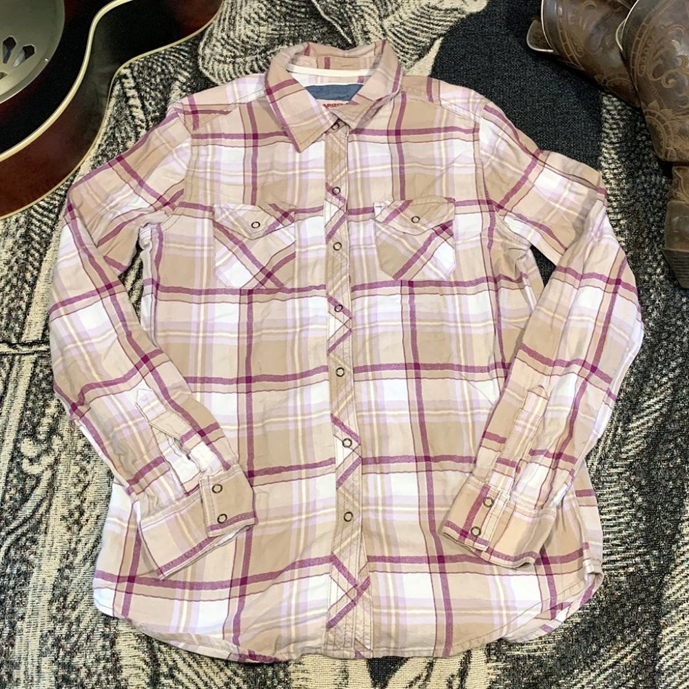 Womens Arizona Jean Co Button Down Flannel